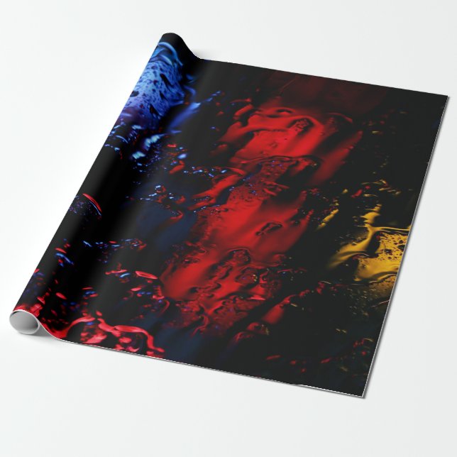 Red and blue LED lamp Wrapping Paper (Unrolled)