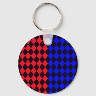 Red and blue legging punk key ring