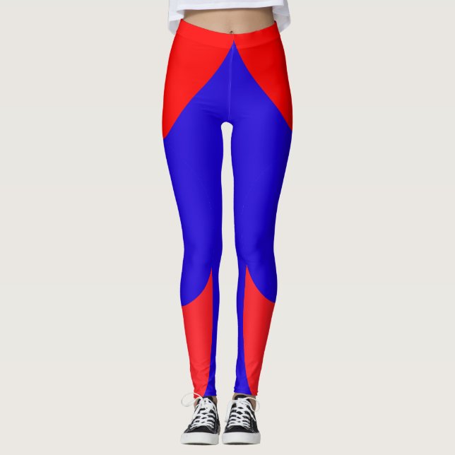 Red And Blue  Leggings (Front)
