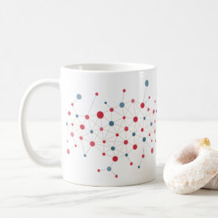 Red and blue lines coffee mug