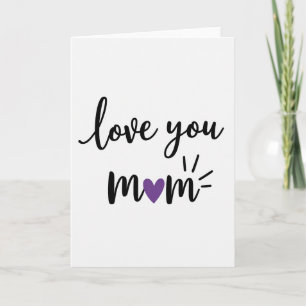 Red And Blue Love Mom Card