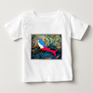 red and blue mermaid baby T-Shirt