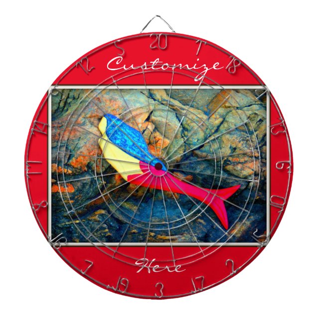 red and blue mermaid dartboard (Front)