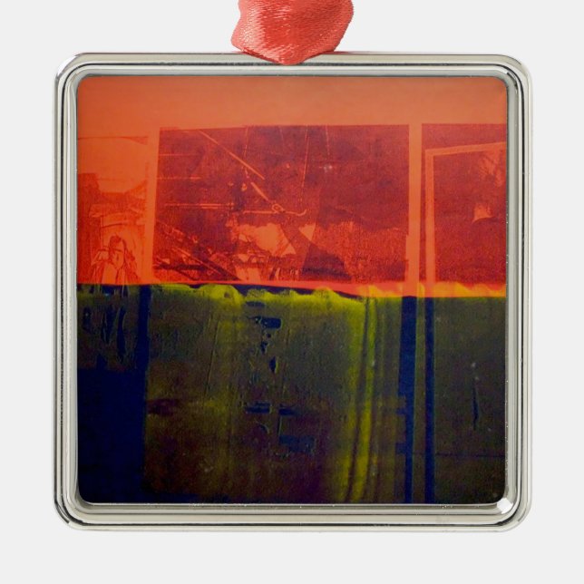 Red and Blue Metal Tree Decoration (Front)