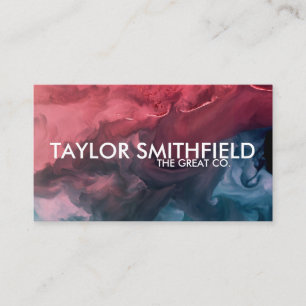 Red and Blue Modern Color Business Card