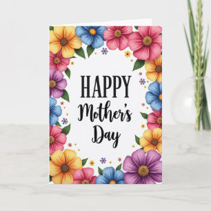 Red And Blue Mothers Day Card