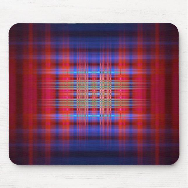 Red and blue pattern mouse pad (Front)