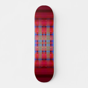 Red and blue pattern skateboard