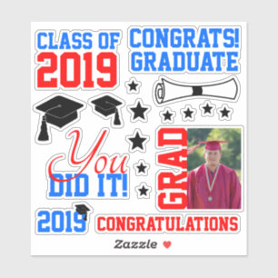 Red and Blue Photo Graduation