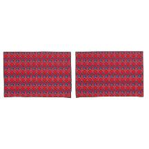 Red and blue Pillowcase
