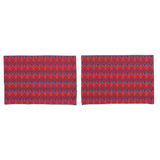 Red and blue Pillowcase