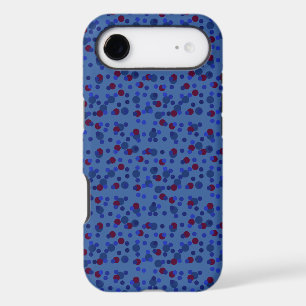 red and blue polka dots
