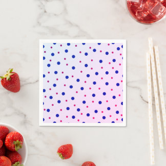 Red and Blue Polka Dots Napkin