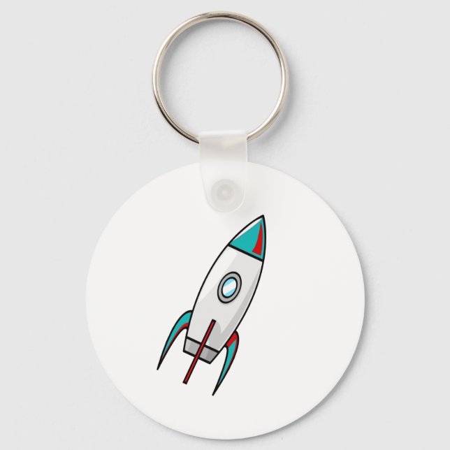 Red and Blue Rockets Key Ring (Front)