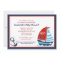 Red and Blue Sailboat 5x7 Baby Shower Invitation