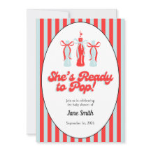 Red and Blue Soda Pop Baby Shower Invitation