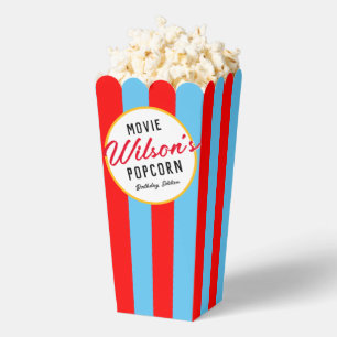 Red and Blue Special Event Movie Night Popcorn Favour Box