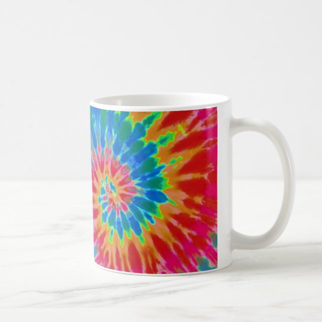 Red and Blue Spiral Tie Dye Mug (Right)