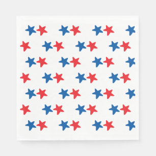 Red and Blue Stars   Patriotic / 4th of July Napkin