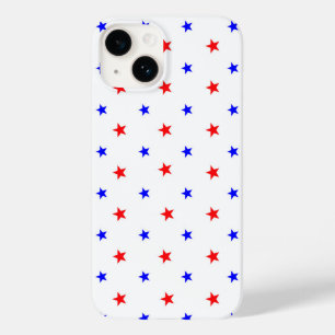Red and Blue Stars - Starry Sky Pattern Case-Mate iPhone 14 Case