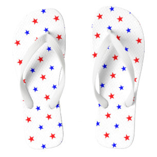 Red and Blue Stars - Starry Sky Pattern Thongs