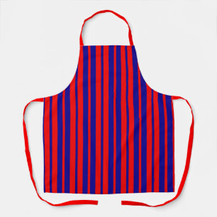 Red and Blue Stripes Design  Apron