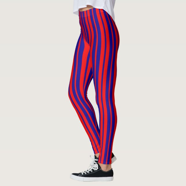 Red and Blue Stripes Design  Leggings (Creator Uploaded)