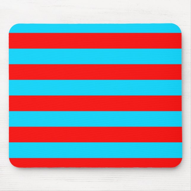 Red and Blue Stripes Design Mouse Pad (Front)