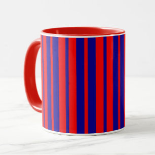 Red and Blue Stripes Design Mug