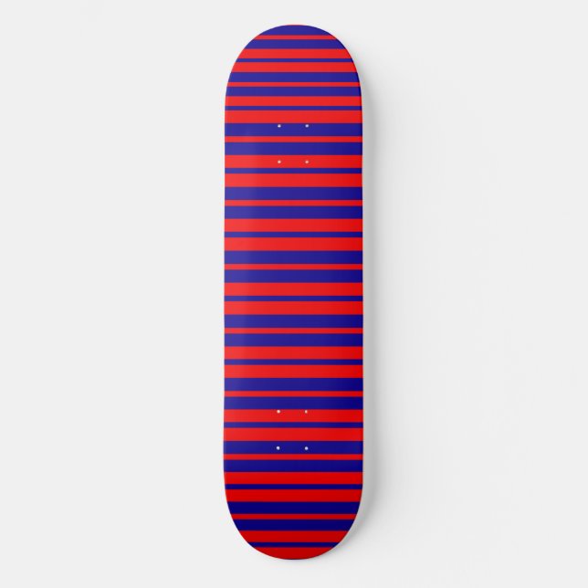 Red and Blue Stripes Design  Skateboard (Front)