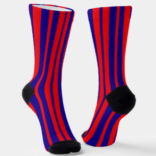 Red and Blue Stripes Design  Socks