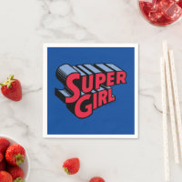 Red and Blue Supergirl Stacked Name Logo