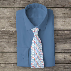 Red and Blue TEXAN Neon Tie