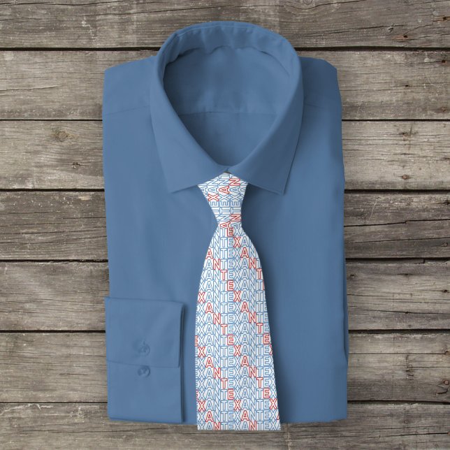 Red and Blue TEXAN Neon Tie (Creator Uploaded)