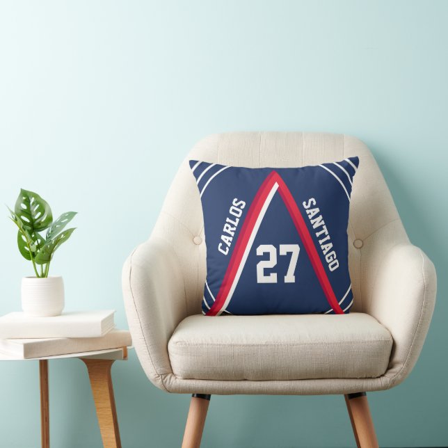 Red and Blue throw pillow (Chair)