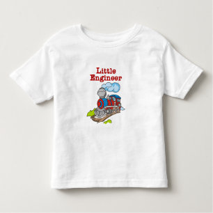 Red and Blue Train Little Engineer Toddler T-Shirt