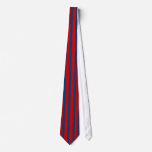 Red and Blue Vertical Stripe Tie