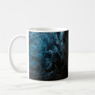 Red and blue wallpaper coffee mug