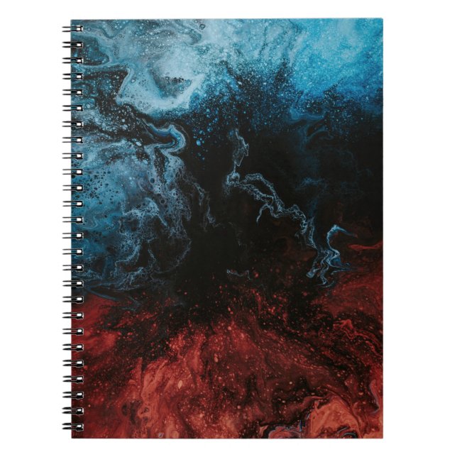 Red and blue wallpaper notebook (Front)