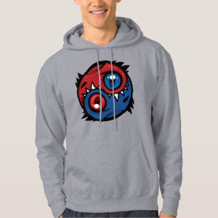 Red and Blue Yin Yang Dragons Hoodie
