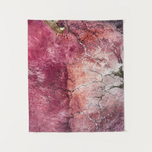 Red and brown abstract painting tapestry