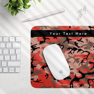 Red and Brown Camo, Camouflage, Military, Army Mouse Pad