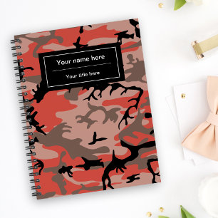 Red and Brown Camo, Camouflage, Military, Army Planner