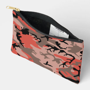 Red and Brown Camouflage, Military, Army Accessory Pouch