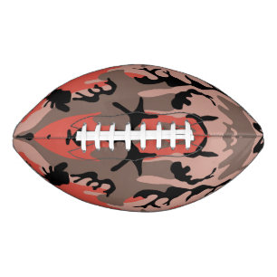 Red and Brown Camouflage, Military, Army Football