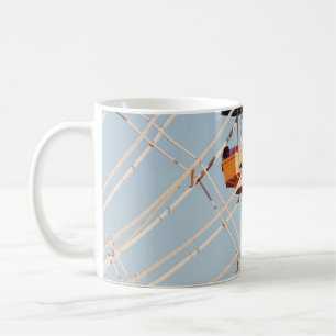 Red and brown carousel coffee mug