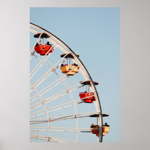 Red and brown carousel poster