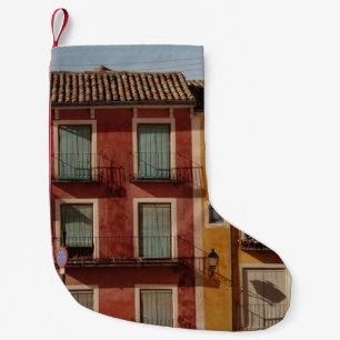 RED AND BROWN CONCRETE BUILDING PHOTOGRAPHY SMALL CHRISTMAS STOCKING
