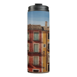 RED AND BROWN CONCRETE BUILDING PHOTOGRAPHY THERMAL TUMBLER