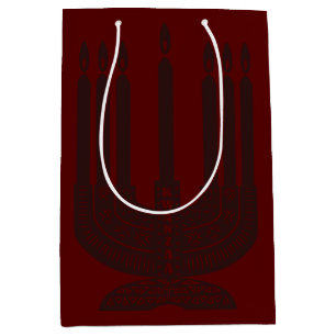 Red and Brown Kwanzaa Candles Medium Gift Bag